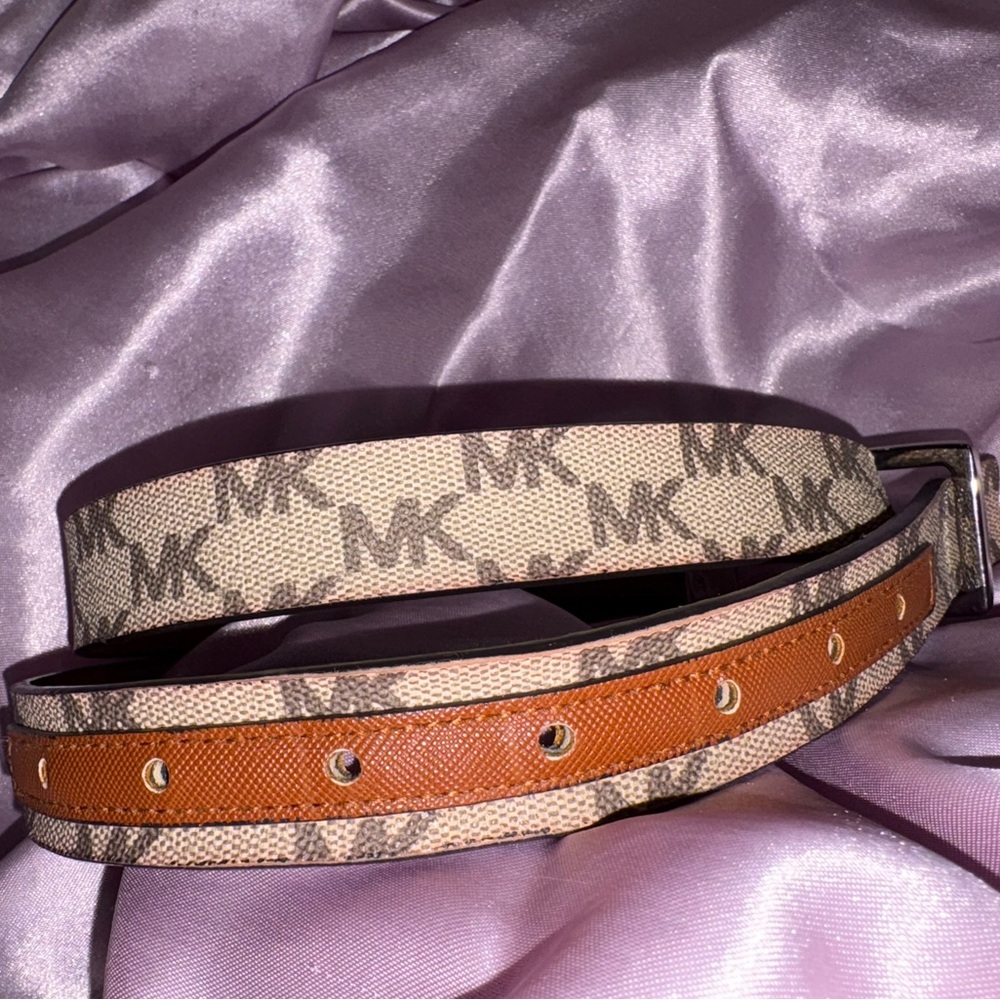 Michael Kors Brown and Cream Women’s Belt